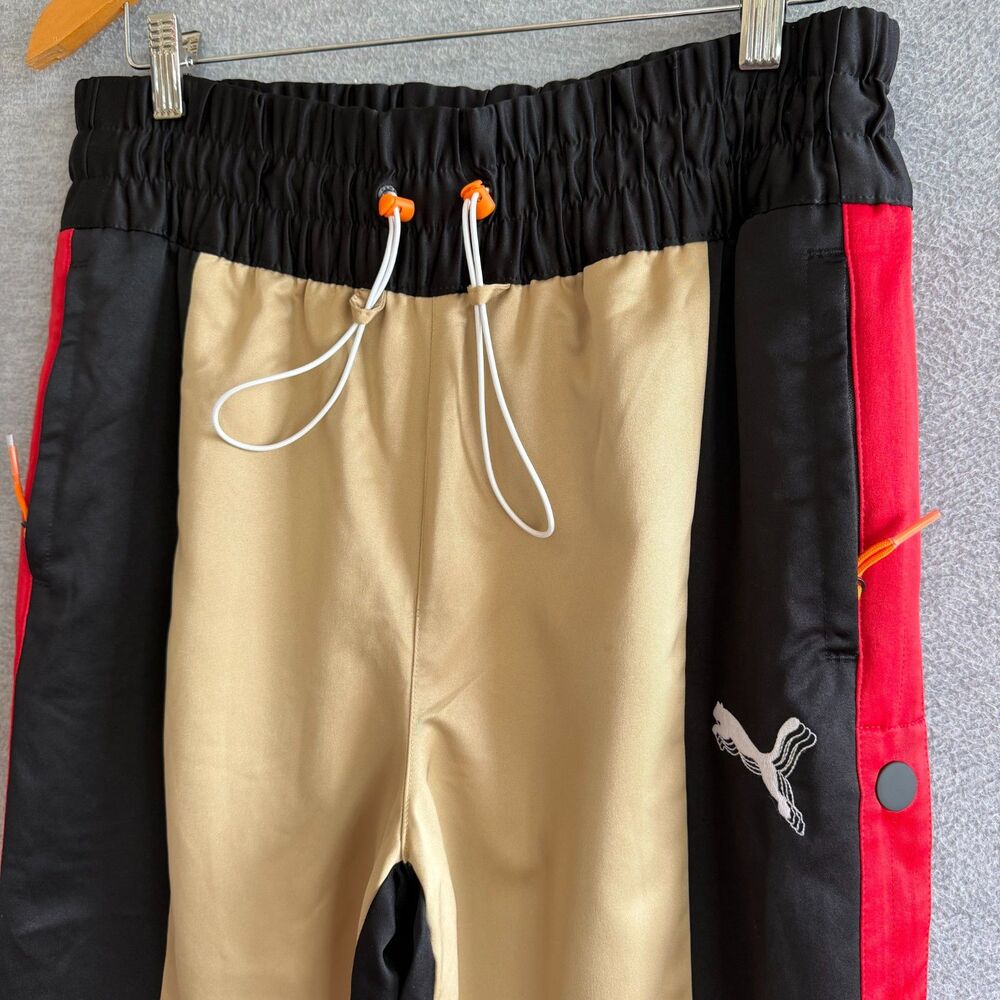 Puma June Ambrose Diggins Breakaway Pants Womens M Quilted Black Urban Red WNBA - Picture 3 of 9